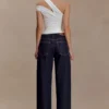 Top Anna de modal con un solo hombro – Blanco