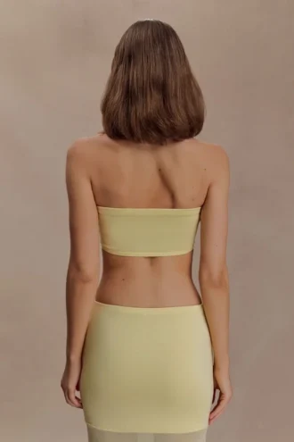 Top bandeau de punto Tanyel – Limón