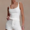 Top Blanca de crepé elástico – Blanco Top Blanca de crepé elástico – Blanco