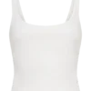 Top Blanca de crepé elástico – Blanco Top Blanca de crepé elástico – Blanco