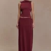 Top Bridget con espalda cruzada – Burdeos