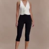 Top con volantes Alessandra Slinky – Marfil