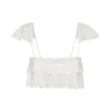Top corto sin mangas de encaje Skylar – Blanco Top corto sin mangas de encaje Skylar – Blanco
