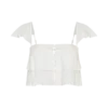 Top corto sin mangas de encaje Skylar – Blanco Top corto sin mangas de encaje Skylar – Blanco