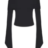 Top Dahlia de un solo hombro – Negro Top Dahlia de un solo hombro – Negro