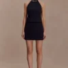 Top de algodón Abeda con detalles metálicos – Negro Top de algodón Abeda con detalles metálicos – Negro