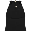 Top de algodón Abeda con detalles metálicos – Negro Top de algodón Abeda con detalles metálicos – Negro