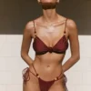 Top de bikini con pedrería Memphis – Vino Top de bikini con pedrería Memphis – Vino