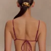 Top de bikini con pedrería Memphis – Vino Top de bikini con pedrería Memphis – Vino