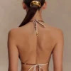 Top de bikini Marquise – Estampado Deco Fleur en color chocolate Top de bikini Marquise – Estampado Deco Fleur en color chocolate