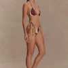 Top de bikini Marquise – Estampado Deco Fleur en color chocolate Top de bikini Marquise – Estampado Deco Fleur en color chocolate