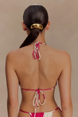 Top de bikini Marquise – Estampado Dragonfruit Deco Fleur