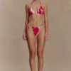 Top de bikini Marquise – Estampado Dragonfruit Deco Fleur