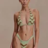 Top de bikini triangular con pedrería Robyn – Salvia Top de bikini triangular con pedrería Robyn – Salvia
