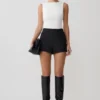 Top de crepé scuba con espalda abierta Kyra – Blanco Top de crepé scuba con espalda abierta Kyra – Blanco