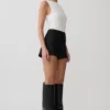 Top de crepé scuba con espalda abierta Kyra – Blanco Top de crepé scuba con espalda abierta Kyra – Blanco