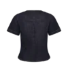 Top de Denim de manga corta con botones Bethany – Azul índigo lavado