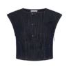 Top de denim sin mangas Loraine – Rayas finas índigo Top de denim sin mangas Loraine – Rayas finas índigo