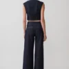 Top de denim sin mangas Loraine – Rayas finas índigo Top de denim sin mangas Loraine – Rayas finas índigo