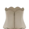 Top de denim sin tirantes con escote festoneado de Oakley – Lavado piedra