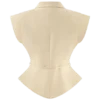 Top de lino de manga corta Andina – Beige natural