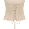 Top de lino sin tirantes con lazo en la espalda Annie – Natural Top de lino sin tirantes con lazo en la espalda Annie – Natural