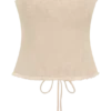 Top de lino sin tirantes con lazo en la espalda Annie – Natural Top de lino sin tirantes con lazo en la espalda Annie – Natural