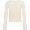 Top de malla de manga larga Lumi – Color hueso
