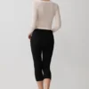 Top de malla de manga larga Lumi – Color hueso