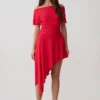 Falda midi Talise de modal tipo pañuelo – Rojo Falda midi Talise de modal tipo pañuelo – Rojo
