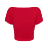 Top de manga corta con volantes de modal Talise – Rojo Top de manga corta con volantes de modal Talise – Rojo