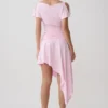 Falda midi con volantes de modal Talise – Rosa ballet Falda midi con volantes de modal Talise – Rosa ballet