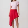 Falda midi Talise de modal tipo pañuelo – Rojo Falda midi Talise de modal tipo pañuelo – Rojo