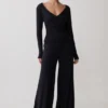 Top de manga larga Sari en modal – Negro Top de manga larga Sari en modal – Negro