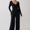 Top de manga larga Sari en modal – Negro Top de manga larga Sari en modal – Negro