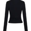 Top de manga larga Sari en modal – Negro Top de manga larga Sari en modal – Negro