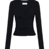 Top de manga larga Sari en modal – Negro Top de manga larga Sari en modal – Negro