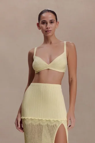 Top de punto calado Coleene – Limón