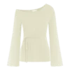 Top de punto con hombros descubiertos Reagan – Blanco