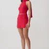 Falda de punto de talle medio Misty – Rojo Falda de punto de talle medio Misty – Rojo