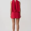 Falda de punto de talle medio Misty – Rojo Falda de punto de talle medio Misty – Rojo