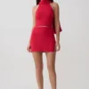 Falda de punto de talle medio Misty – Rojo Falda de punto de talle medio Misty – Rojo