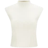 Top de punto vendaje de cuello alto Romaine – Marfil Top de punto vendaje de cuello alto Romaine – Marfil