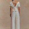 Top Denim con hombros al aire Rayne – Blanco Top Denim con hombros al aire Rayne – Blanco