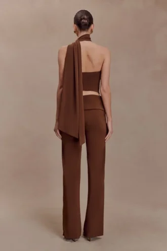 Pantalones rectos Lydia Slinky – Chocolate