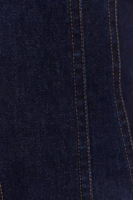 Top halter con corsé de Denim Meadow – Azul índigo Top halter con corsé de Denim Meadow – Azul índigo
