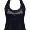Top halter con corsé de Denim Meadow – Azul índigo Top halter con corsé de Denim Meadow – Azul índigo