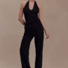 Top halter de crepé Cressida – Negro Top halter de crepé Cressida – Negro