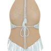Top halter de croché Miley – Azul aguamarina claro Top halter de croché Miley – Azul aguamarina claro