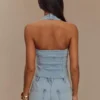 Top halter de Denim Dayna – Azul claro Top halter de Denim Dayna – Azul claro